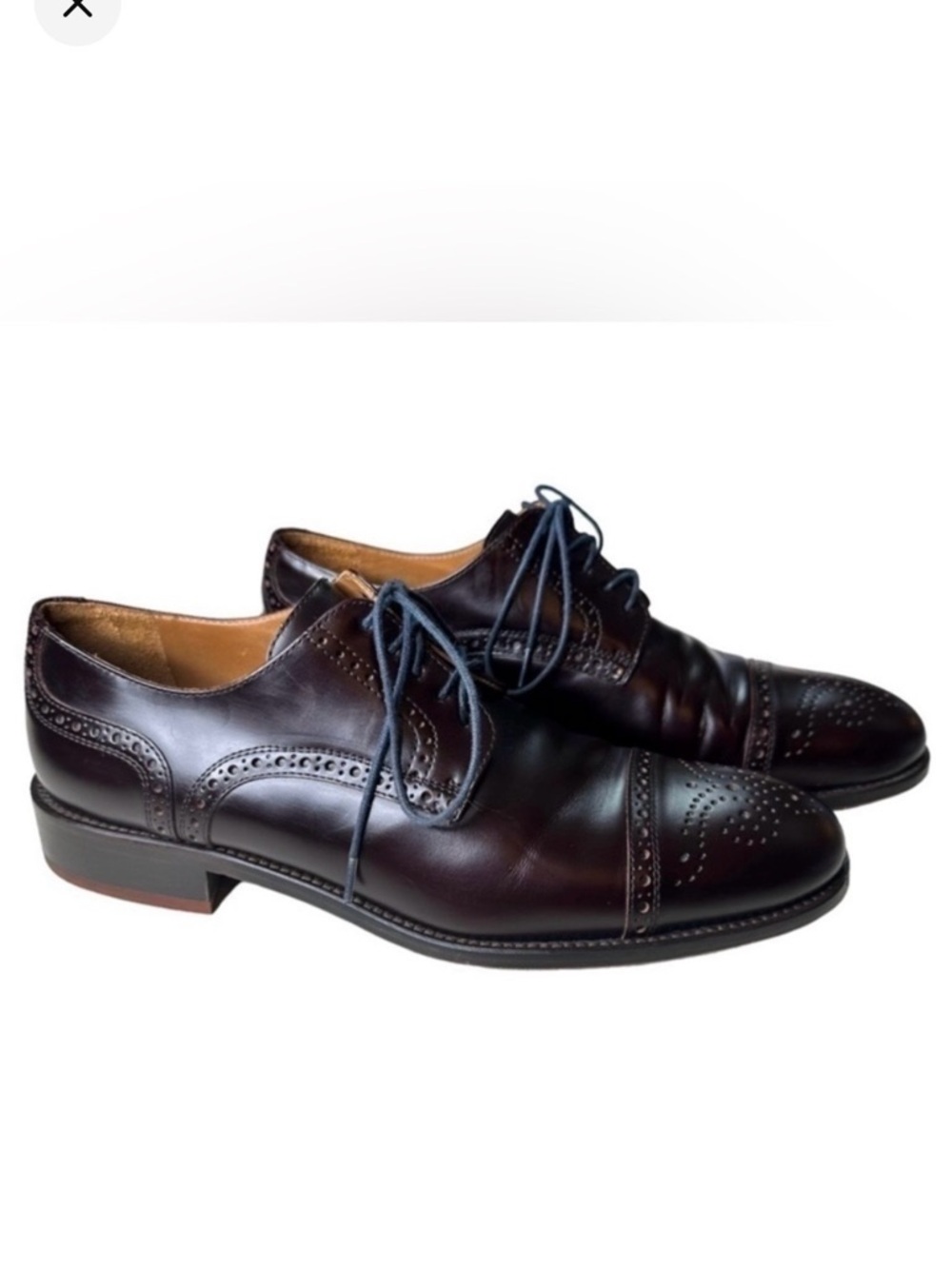 Lorens Men’s Leather Wing Tip Oxford Shoes. Size 41